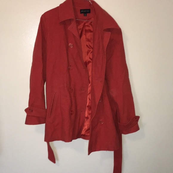 Orange Braetan Pea Coat